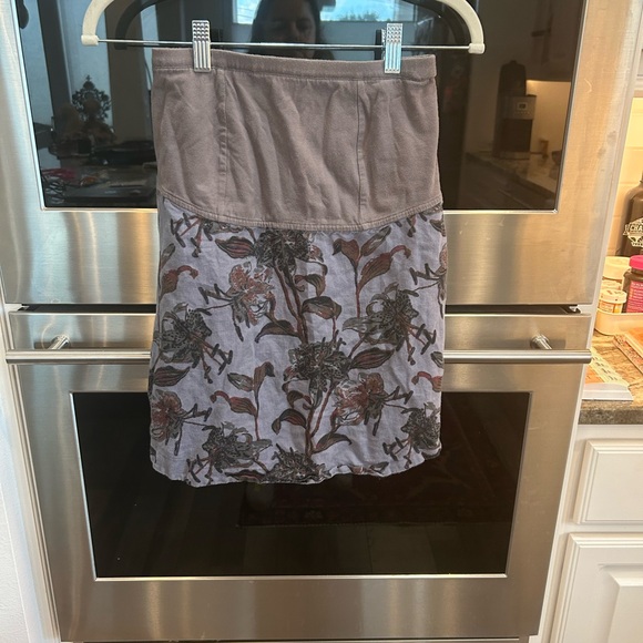 Free People Purple and Brown Floral tube Top, S (? Tag on outside/slight wear) - Picture 1 of 3